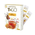 T-Go Sweet Honey Tea Organic Herbal Black Tea Bags Immunity with Real Honey Convenient Sticks Stirring Spoon For Digestion 15 Tea Sticks Pack of 1