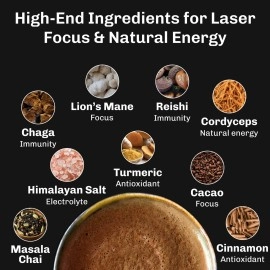 MUDWTR Original Mushroom Coffee Alternative | 2,240mg USA Grown & Adaptogenic Mushrooms | USDA Organic | Lion\'s Mane, Cordyceps, Chaga & Reishi | Energy, Focus & Immunity Support | 30 Servings