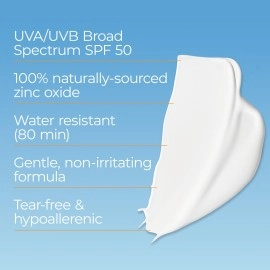 Eucerin Sun Sensitive Mineral Baby Sunscreen SPF 50, Sunscreen Lotion with Zinc Oxide Protection, Mineral Sunscreen, 4 Fl Oz Tube