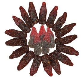 CHILI SOUR Cherry Cola Bottles Gummy, Spicy, Sweet And Sour Cherry Cola Bottles, Chili Gummy 1 lb