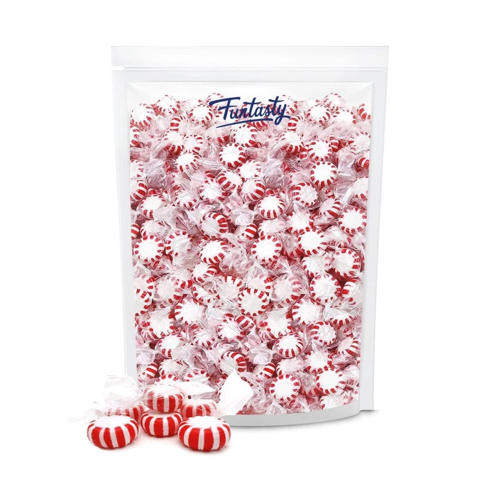 FUNTASTY Starlight Mints Peppermint Hard Candy, Bulk Pack 4 Pounds (About 360 Count) - Refreshing Sweets