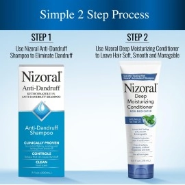Nizoral Deep Moisturizing Conditioner with Mint & Tea Tree Oil for All Hair Types - Free of Sulfates, Parabens, Artificial Fragrances and Dyes, 9.4 oz