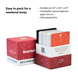 BestSelf Relationship Deck -150 Discussion Prompts Conversations Starter Couples Games - Perfect Couples Card Games for Adults, Romantic Gifts for Couples