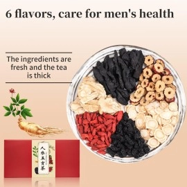 Hee Creek Ginseng Five Treasure Tea for Men\'s Energy and Kidney Health - Wubao Maca Tea (20 Pack, 7.05oz/200g)  
