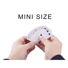XIUSHUI 5 Decks Mini Playing Cards Party Favor, Miniature Poker Cards Traveling Decks Cards Festival Party Game Supply for Kids and Adults, 2.2 X 1.8 inch