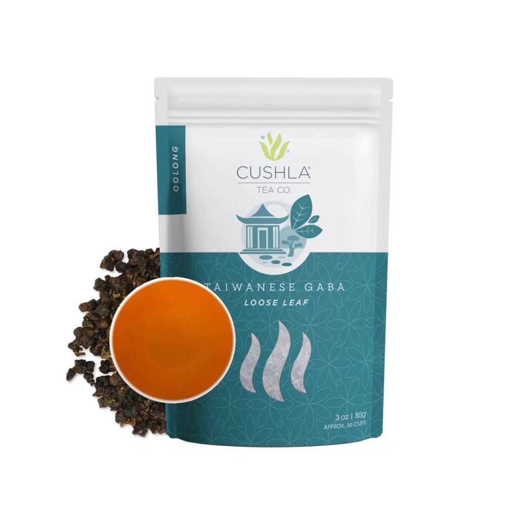 CUSHLA Taiwanese GABA Oolong Loose Leaf Tea - Organic Gaba Oolong Relaxing Tea. Assists Calming the Nerves, Clearing the Mind & Relaxing the Body. Approx. 30 Cups