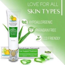 Dr Speron\'s Natural Skincare Scar Removal Cream For New & Old Scars, Advanced Silicone Scar Gel For Surgical Scars, Pimples, Burns, And Dark Spots - 1.41oz