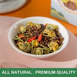 SSLGLS100 Chrysanthemum Cassia Seed Burdock Root Goji Berry Honeysuckle Osmanthus Organic Tea, 100% Natural Health Tea Bag, Eyes Brighten Liver Cleanse Tea