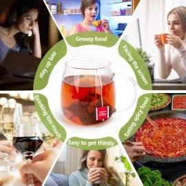 SSLGLS100 Chrysanthemum Cassia Seed Burdock Root Goji Berry Honeysuckle Osmanthus Organic Tea, 100% Natural Health Tea Bag, Eyes Brighten Liver Cleanse Tea