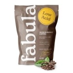 Fabula Low Acid Coffee Beans Whole, USDA Organic Coffee Beans Medium Roast - Non-GMO - No Molds - Mycotoxins Pesticides Free - Single Origin - 12 oz