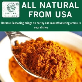 SPICES VILLAGE Berbere Spice Blend [4 oz] - Authentic Ethiopian Seasoning Mix - Kosher, Gluten Free, Non GMO, Resealable Bulk Bag