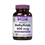 BlueBonnet Nutrition CellularActive Methylfolate 800 mcg - Formulated with Quatrefolic - for Energy, Mood, and Prenatal Health - Vegan, Gluten-Free, Non-GMO, and Kosher - 60 Capsules - 60 Servings