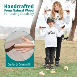 Teal Elite Kids Golf Set - Mini Golf Toy for Indoor and Outdoor Play - Toddler Golf Set Includes 2 Clubs, 2 Balls, Holes, and Obstacles - Premium Natural Wood - Ideal Gift For Boys and Girls age 3 4 5