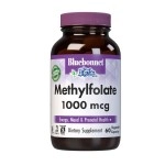 BlueBonnet Nutrition Methylfolate 1000 mcg, for Energy, Mood, and Prenatal Health*, Non-GMO, Vegan, Kosher Certified, Gluten-Free, 60 Vegetable Capsules, 60 Servings