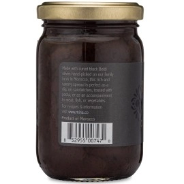 Mina Black Olive Spread, Gourmet Olive Tapenade, 7 oz (200g) - Premium Olive Spread made with Dry Cured Black Olives, Perfect for Appetizers, Dips, and More, Made with Moroccan Olives