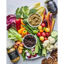 Mina Black Olive Spread, Gourmet Olive Tapenade, 7 oz (200g) - Premium Olive Spread made with Dry Cured Black Olives, Perfect for Appetizers, Dips, and More, Made with Moroccan Olives