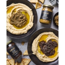 Mina Black Olive Spread, Gourmet Olive Tapenade, 7 oz (200g) - Premium Olive Spread made with Dry Cured Black Olives, Perfect for Appetizers, Dips, and More, Made with Moroccan Olives