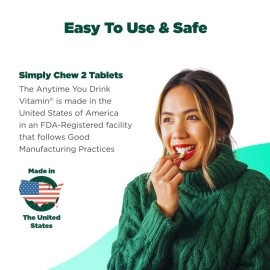 H-PROOF The Anytime You Drink Vitamin, Liver Health & Immunity Support with Electrolytes, Milk Thistle, and Vitamins B & C - 40 Chewable Tablets (20 Servings), Vegan, Black Cherry