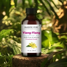 MAJESTIC PURE Ylang Ylang Essential Oil | 100% Pure and Natural Ylang Ylang Oil | Premium Grade Essential Oils for Hair Care, Home Diffusers, Skin, Aromatherapy, Massage and Humidifiers | 1 Fl Oz