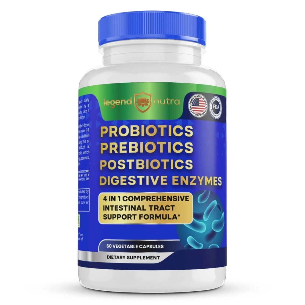 Probiotics Prebiotics Postbiotics with Digestive Enzymes 4 in 1 Formula Supplement for Better Digestion Health Prebiotics and Probiotics for Women, Men Probiotics for Digestive Health & Gut Health