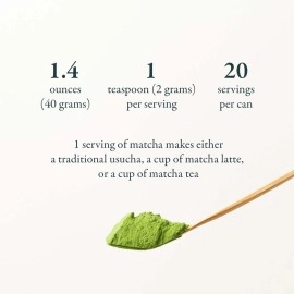 Naoki Matcha Superior Ceremonial Blend - Authentic Japanese First Harvest Ceremonial Grade Matcha Green Tea Powder from Uji, Kyoto (50g / 1.75oz)