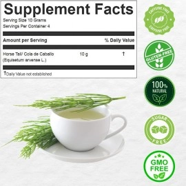 Hanan Horsetail Loose Herb Tea (Cola de Caballo) 1.4 oz (40 g) - Natural, Dried Horse Tail Digestive Supplement AKA Shavegrass, Snake Grass, Equisetum, Puzzlegrass, Equisetum arvense