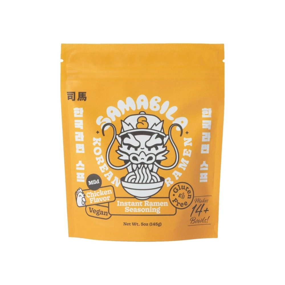 SAMABILA Chicken Instant Ramen Seasoning Powder - Gluten Free - Vegan - Mild - Premium Instant Noodle Soup Powder - 5 oz