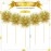 Chinco 100 Pcs Foil Firework Cupcake Toppers Sparkle Tinsel Cake Toppers Cake Decoration Cocktail Fruit Toothpick for Christmas Birthday Wedding Graduation Party Decoration (Gold)