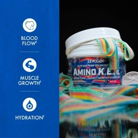 Evogen Nutrition - Amino K.E.M. Sour Candy 30 Servings - Muscle Building - Sports Supplement