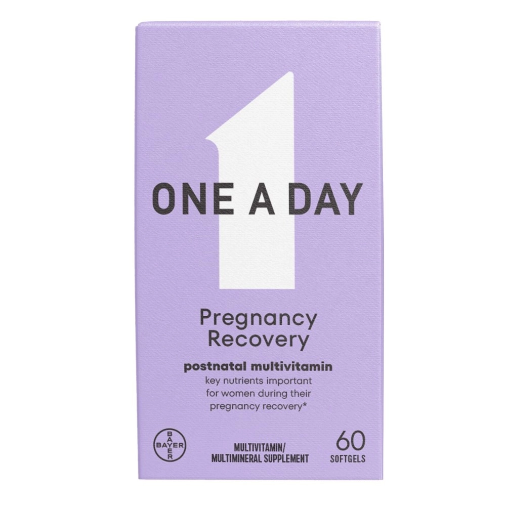 ONE A DAY Postnatal Complete Multivitamin for Post-Pregnancy with Folic Acid and Omega-3 DHA, 60 Count