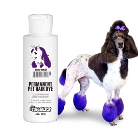 OPAWZ Permanent Dog Hair Dye, Pet Hair Dye Safely Used by Grooming Salons for a Decade, Pet Safe Dye Lasts Over 20 Washes, Bright Color for Dogs and Horses (Chic Violet)