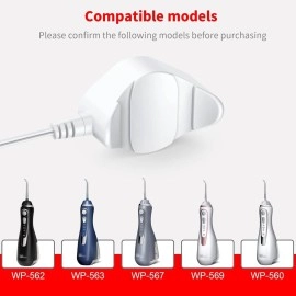 MEROM Water Pik WP560 Magnetic Charger Replacement Compatible with Waterpik WP-560 WP562 WP563 WP567 WP569 Cordless Advanced Water Flosser Magnet Charging Cord