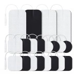 AUVON TENS Unit Replacement Pads Combination Set, 20 Packs Multiple Sizes Electrodes for TENS Unit, Reusable and Latex Free Pigtail TENS Pads for Multiple Pain Relief, 2mm Connector