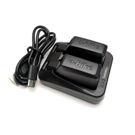 TAKEWELL 2 Pcs Batteries + Dual-Port Charger for SRAM AXS/eTap, The Charger Unit Comes with USB C, Both Batteries can be Quickly Charged at The Same Time, 300 mAh 7.4 V 2.2 Wh for One Battery.