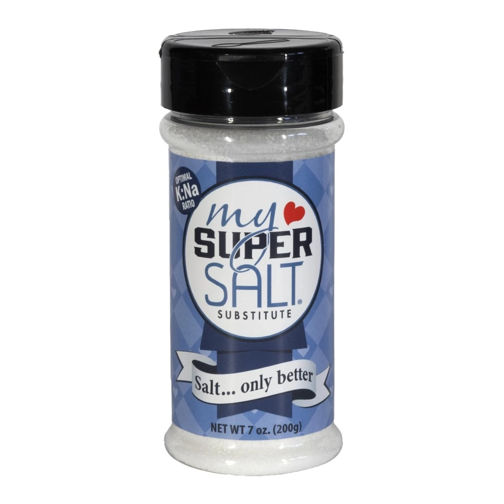My SUPER SALT - Functional Salt Alternative with Real Salt Taste - 85% Less Sodium - Mineral Balanced Support - Smart Seasoning for Everyday Wellness - 7 oz