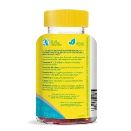 Culturelle Kids Probiotics, Multivitamin + Probiotic, Peach-Orange & Mixed Berry, 60 Gummies