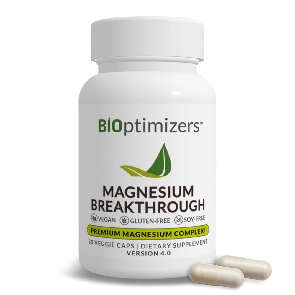 BiOptimizers Magnesium Breakthrough - version 4 -Natural Sleep and Brain Supplement - 30 caps