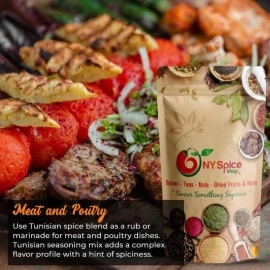 NY SPICE SHOP Tunisian Spice Blend - 4 Ounce Tunisian Spice - Tunisian Seasoning Premium Spice Blend Tunisian Harissa - Black Pepper, Clove, Ras El Hanout, Coriander, Cumin Non-GMO, Vegan