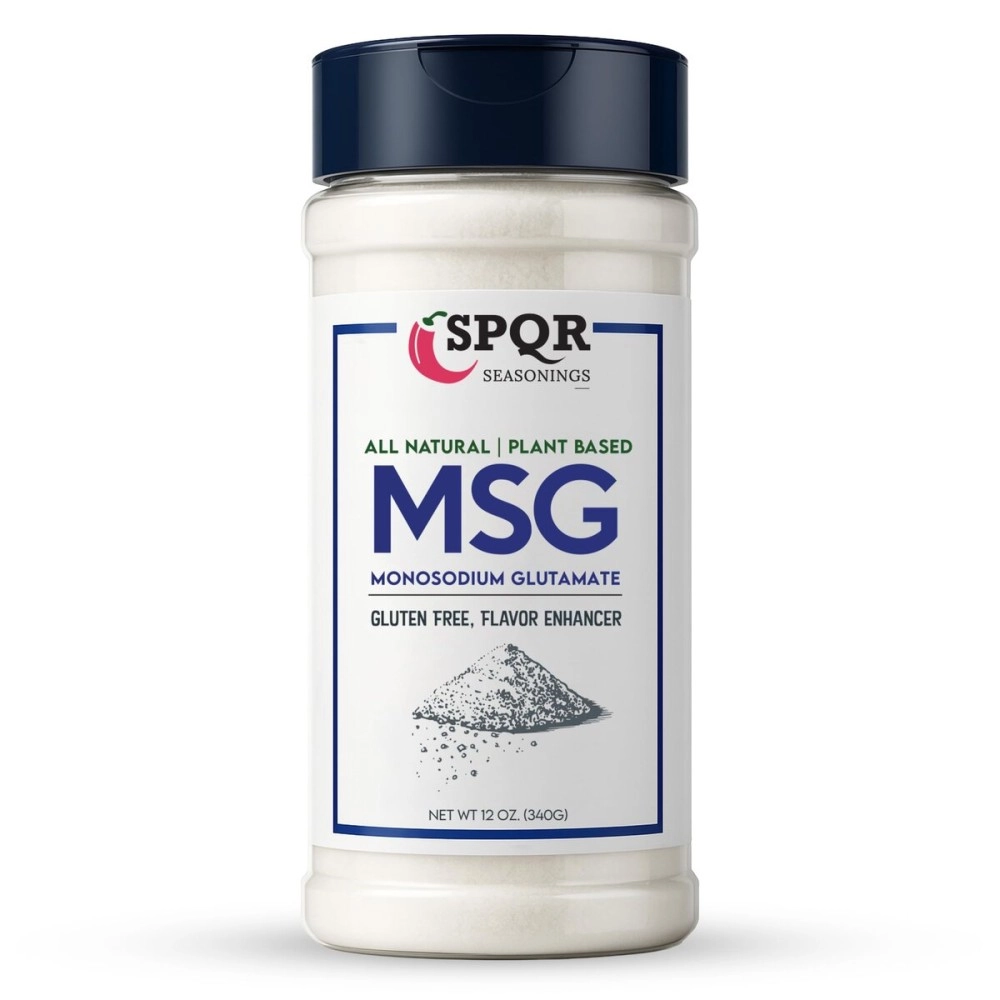 Plant Based MSG Seasoning Monosodium Glutamate XL 12 Ounce Bottle Gluten Free Restaurant Grade Flavor Enhancer by SPQR Seasonings