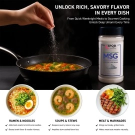 Plant Based MSG Seasoning Monosodium Glutamate XL 12 Ounce Bottle Gluten Free Restaurant Grade Flavor Enhancer by SPQR Seasonings