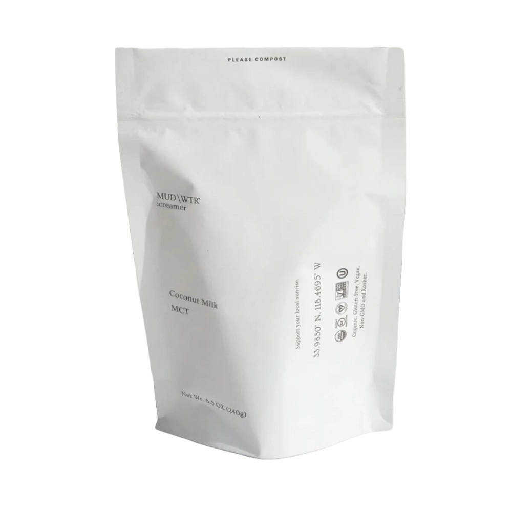 MUDWTR Plant-Based Coconut Creamer Powder | MCT Oil & Non-Dairy Coffee Creamer Powder for MUDWTR, Tea, Regular or Mushroom Coffee | USDA Organic, Kosher, Non-GMO, Gluten & Sugar Free | 30 servings