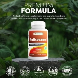 Best Naturals Policosanol 40mg 120 Tablets - Promotes Healthy Cardiovascular Function*