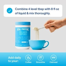 Vital Proteins Collagen Peptides Powder, Promotes Hair, Nail, Skin, Bone and Joint Health, Unflavored 9.33 OZ