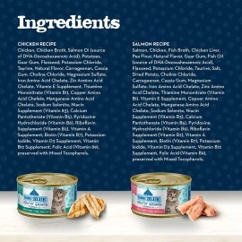 Blue Buffalo Baby Blue Healthy Growth Formula Grain Free High Protein, Natural Kitten Pate Wet Cat Food Variety Pack, Chicken, Salmon 3-oz (6 Count- 3 of Each Flavor)