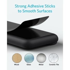 Anker Multipurpose Cord Keeper - 5 Clips for Lightning, USB C, Micro Cables & Other Wires - Sticks to Wood, Marble, Metal, Glass (Black)