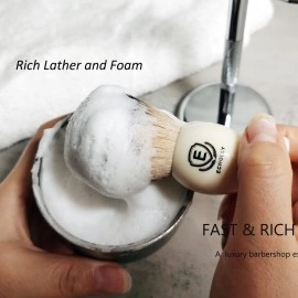 Premium Shaving Brushes for men by Echolly-NO Shedding Bristle Shave Brushes for Men-Smooth Acrylic Handle Legacy Shave Brush-Rich and Fast Lather Shaving Cream Brush Dad Gifts for Fathers Day