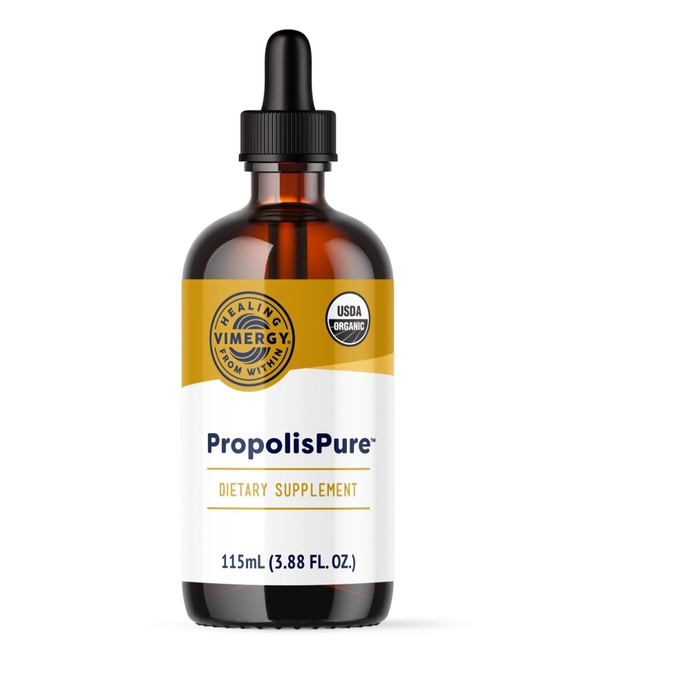 Vimergy PropolisPure  - USDA Organic Propolis Liquid Extract - Immune Support Supplement - Natural Oral & Heart Health Support - Propolis Tincture from Honeybees - Gluten-Free & Paleo (115 ml)