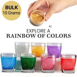 DAZZLE DUST Bulk 10g - Edible glitter for drinks, Edible gold for cake decorating, gold luster edible for cakes, edible gold, drink glitter Edible Cake Decorations 100% Food Safe, Vegan, Dairy-Free.