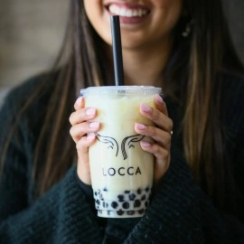LOCCA Premium Boba Pearls Tapioca Pearls for Bubble Tea Boba Balls for Drinks - (1 Bag with 8 Straws)