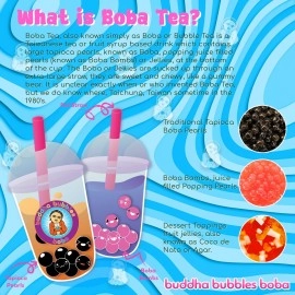 Buddha Bubbles Boba RAINBOW Tea Real Tapioca Pearls Ready in 5 Minutes (10 Ounce)